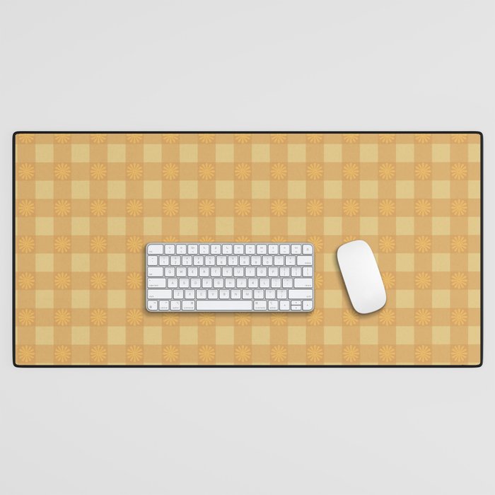 Gingham Flower Desk Mat Gallery Image 1