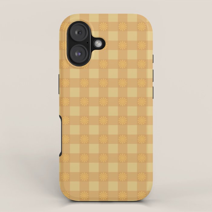 Gingham Flower Iphone Case