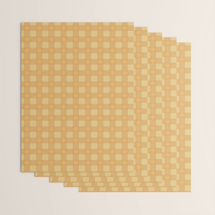Gingham Flower Wrapping Paper Gallery Image 3