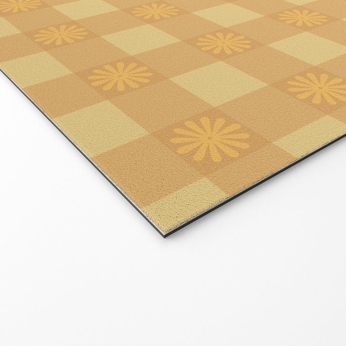 Gingham Flower Welcome Mat Gallery Image 2