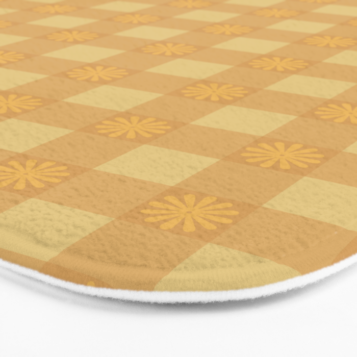 Gingham Flower Bath Mat Gallery Image 3