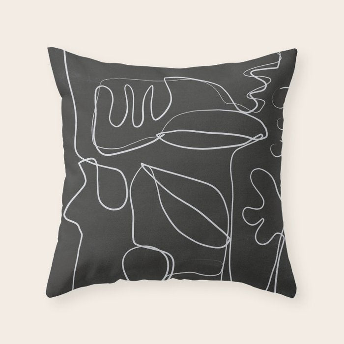 Abstract line art 10/2 Throw Pillow Gallery Image 6