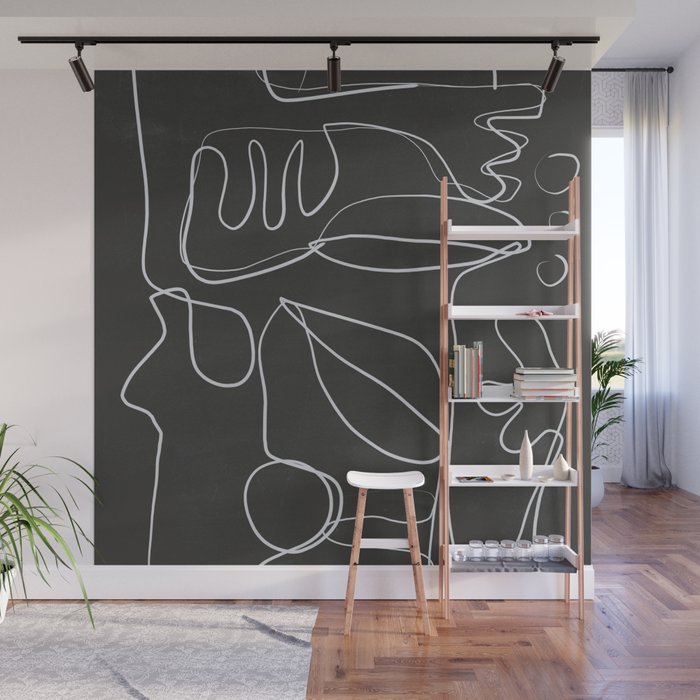 Abstract line art 10/2 Wall Mural Gallery Image 1