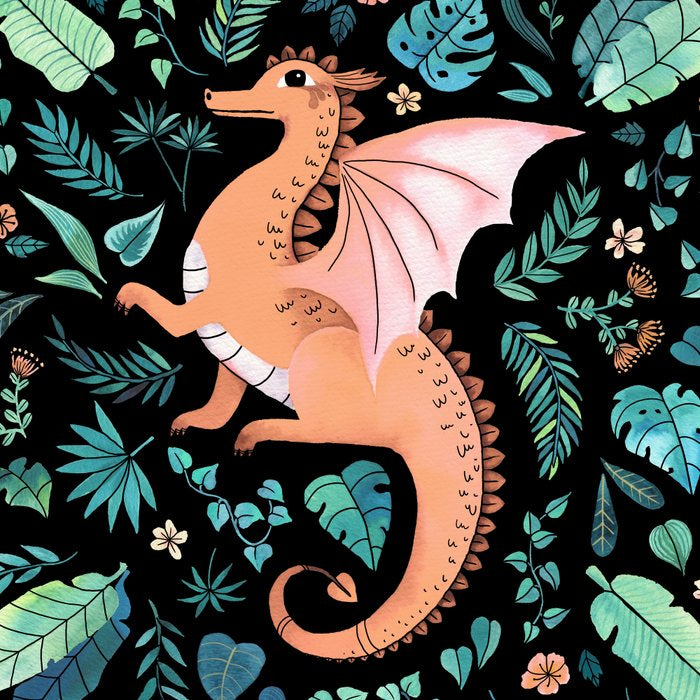 Tropical Dragon in Peach Coffee Mug Gallery Image 2
