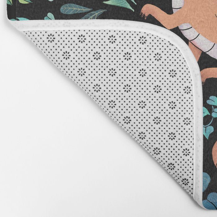 Tropical Dragon in Peach Bath Mat Gallery Image 2