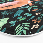 Tropical Dragon in Peach Bath Mat Gallery Image 3