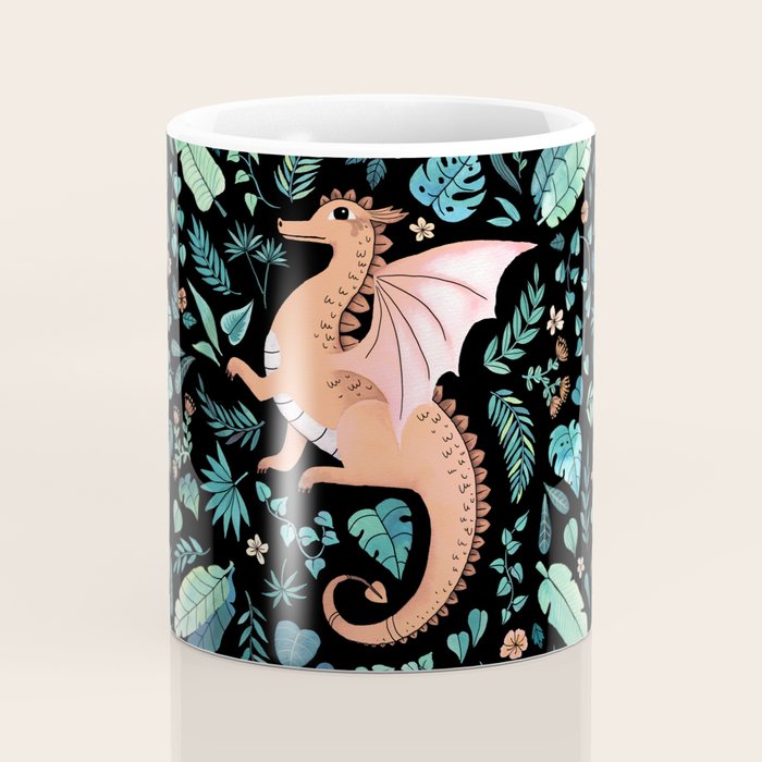 Tropical Dragon in Peach Coffee Mug Gallery Image 4