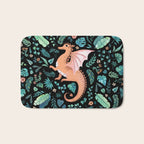 Tropical Dragon in Peach Bath Mat Gallery Image 1