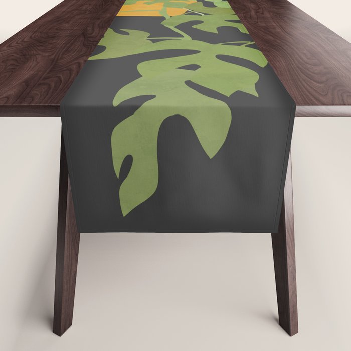 Minimal Abstract Art Plant 28 Table Runner Gallery Image 1