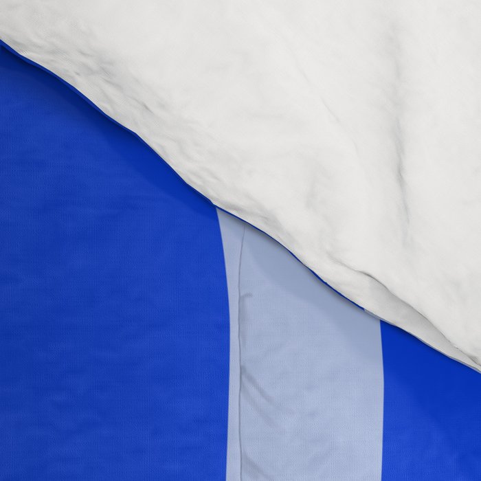 Retro Modern Liquid Swirl Abstract Pattern Square Royal Blue and Light Blue Comforter Gallery Image 4