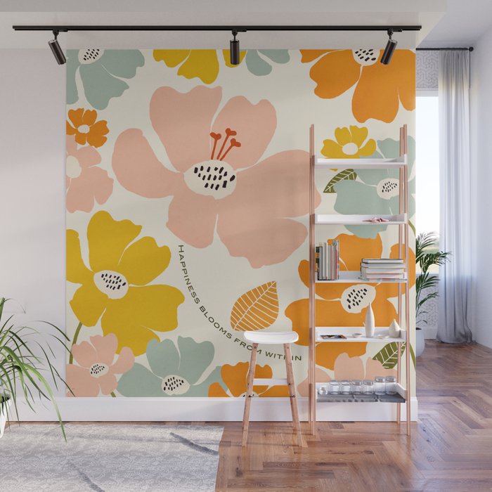 Happiness blooms Wall Mural Gallery Image 1