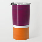 Purple Wine Yellow OchreMid Century Modern Abstract Minimalist Rothko Color Field Squares Travel Mug Gallery Image 3