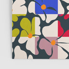 Bold Floral Geometric Art Print - Modern Retro Design in Vibrant Multicolor Poster Gallery Image 3
