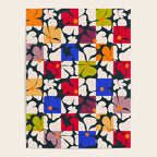 Bold Floral Geometric Art Print - Modern Retro Design in Vibrant Multicolor Poster Gallery Image 4