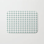 Clovers XXIX Teal Green Botanical Pattern Bath Mat Gallery Image 1