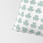 Clovers XXIX Teal Green Botanical Pattern Pillow Sham Gallery Image 4