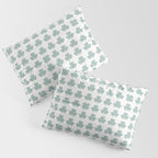 Clovers XXIX Teal Green Botanical Pattern Pillow Sham Gallery Image 3