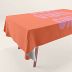Retro Good Vibes Only Lettering in Pink and Orange Tablecloth Gallery Image 1