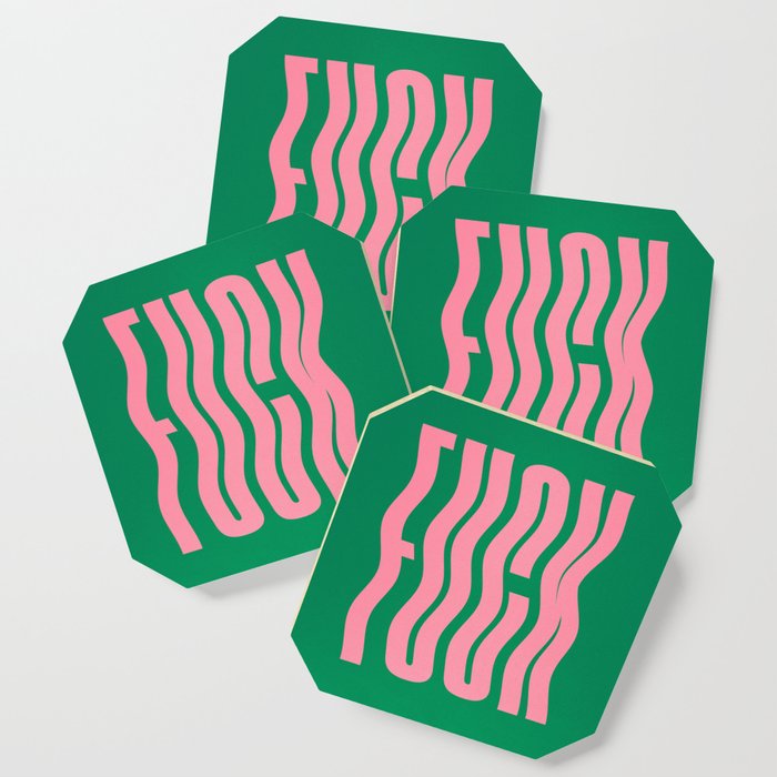 Favorite Word: Tropical Wavy Edition Coaster Gallery Image 1