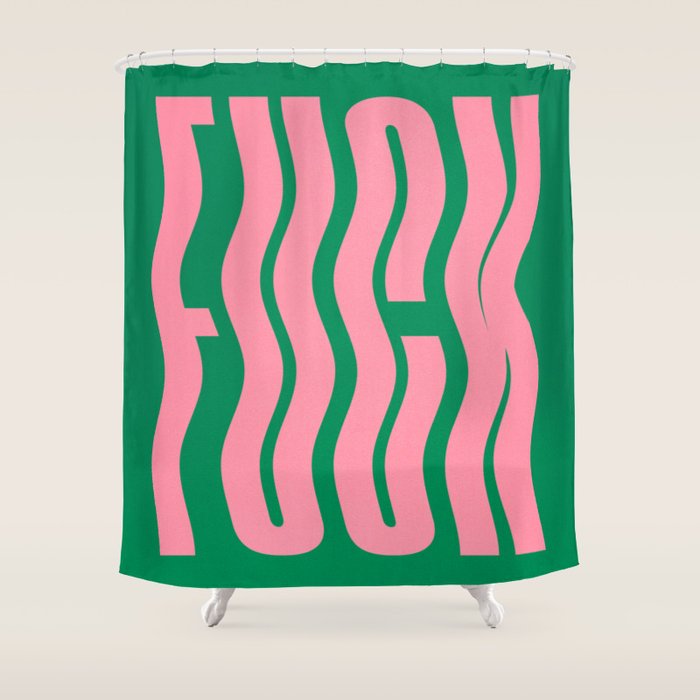 Favorite Word: Tropical Wavy Edition Shower Curtain Gallery Image 1