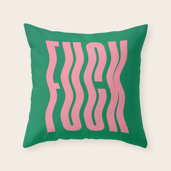 Favorite Word: Tropical Wavy Edition Throw Pillow Gallery Image 6