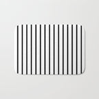 Vertical Black Stripes Pattern Bath Mat Gallery Image 1
