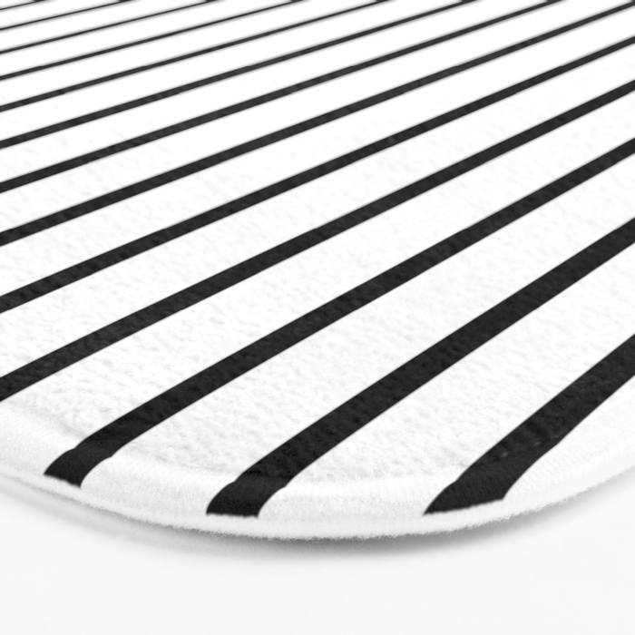 Vertical Black Stripes Pattern Bath Mat Gallery Image 3
