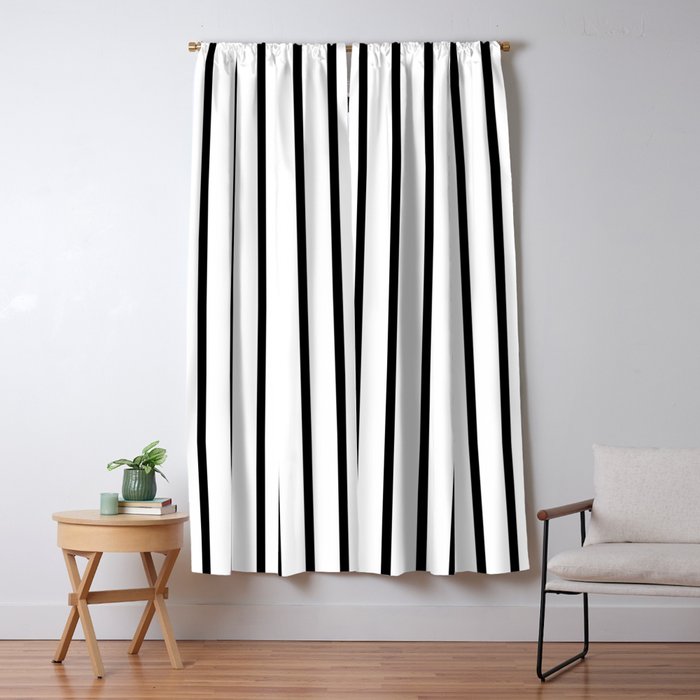 Vertical Black Stripes Pattern Window Curtain Gallery Image 5