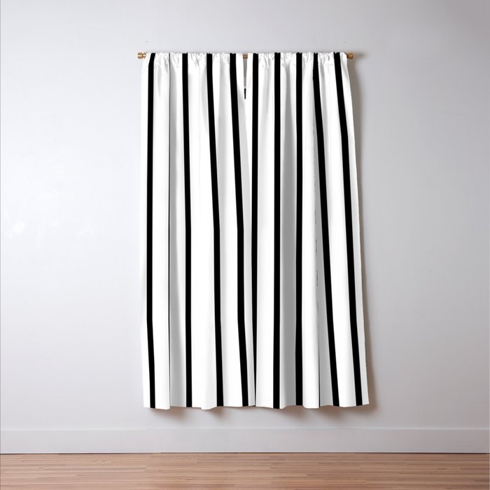 Vertical Black Stripes Pattern Window Curtain Gallery Image 3