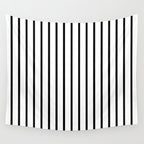 Vertical Black Stripes Pattern Wall Tapestry Gallery Image 4