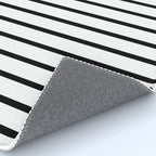 Vertical Black Stripes Pattern Rug Gallery Image 4
