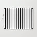Vertical Black Stripes Pattern Laptop Sleeve Gallery Image 1