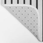 Vertical Black Stripes Pattern Bath Mat Gallery Image 2