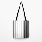 Vertical Black Stripes Pattern Tote Bag Gallery Image 2
