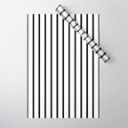 Vertical Black Stripes Pattern Wrapping Paper Gallery Image 1