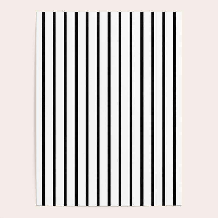 Vertical Black Stripes Pattern Poster Gallery Image 4