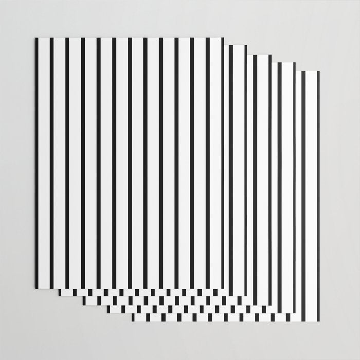 Vertical Black Stripes Pattern Wrapping Paper Gallery Image 3