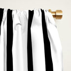 Vertical Black Stripes Pattern Window Curtain Gallery Image 2