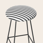 Vertical Black Stripes Pattern Stool Gallery Image 2