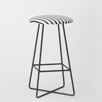 Vertical Black Stripes Pattern Stool Gallery Image 1