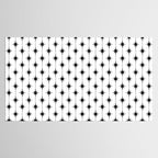 Midcentury Stars and Dots Classic Pattern in Black and White Tablecloth Gallery Image 2