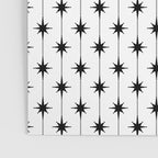 Midcentury Stars and Dots Classic Pattern in Black and White Poster Gallery Image 3
