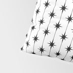 Midcentury Stars and Dots Classic Pattern in Black and White Pillow Sham Gallery Image 4