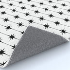 Midcentury Stars and Dots Classic Pattern in Black and White Rug Gallery Image 4