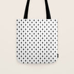 Midcentury Stars and Dots Classic Pattern in Black and White Tote Bag Gallery Image 1