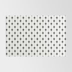 Midcentury Stars and Dots Classic Pattern in Black and White Rug Gallery Image 2