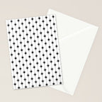 Midcentury Stars and Dots Classic Pattern in Black and White Stationery Card Gallery Image 2