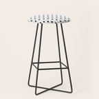 Midcentury Stars and Dots Classic Pattern in Black and White Stool Gallery Image 1