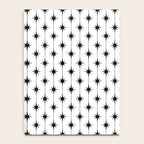 Midcentury Stars and Dots Classic Pattern in Black and White Notebook Gallery Image 4