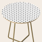 Midcentury Stars and Dots Classic Pattern in Black and White Side Table Gallery Image 2